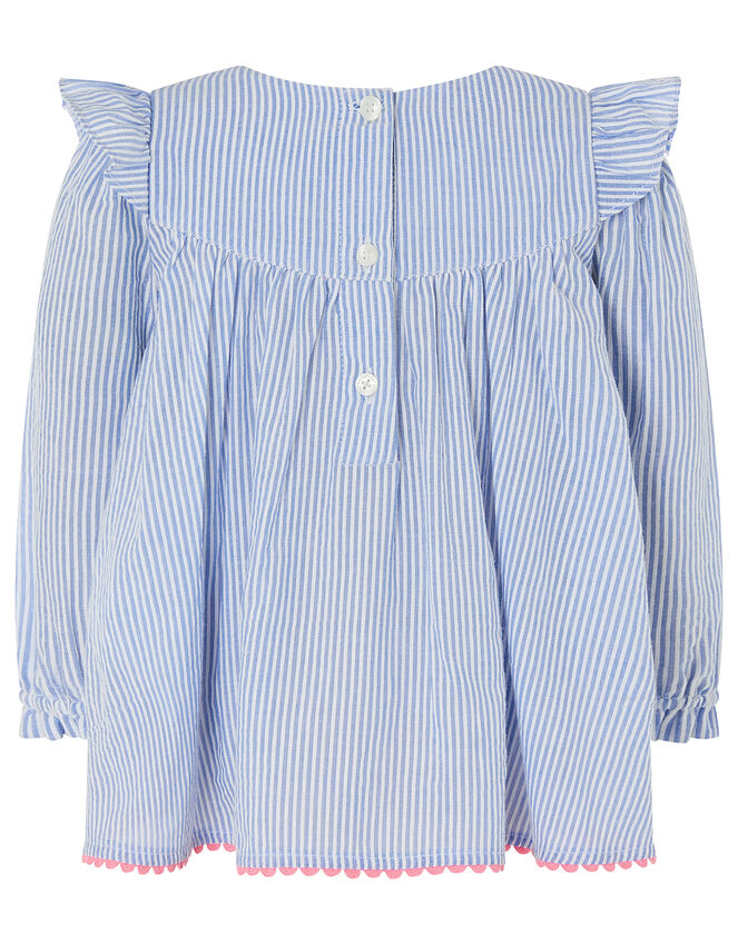 Baby Ticking Stripe Set, Blue (BLUE), large