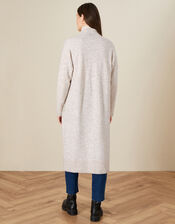 Maxi Cardigan in Wool Blend, Camel (OATMEAL), large
