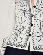 Cora Cornelli Cardigan, Ivory (IVORY), large
