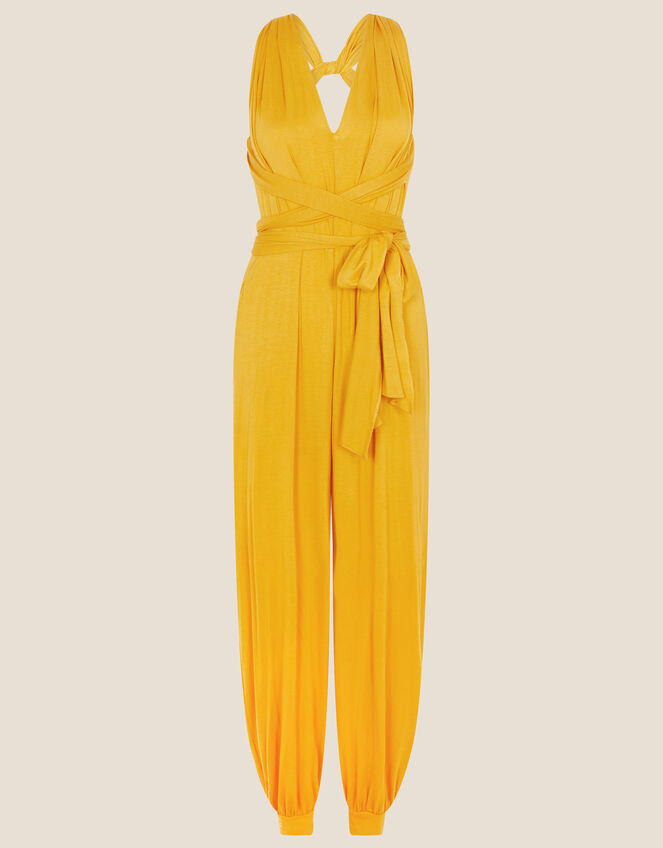 Tina Twist Me Tie Jumpsuit, Yellow (OCHRE), large