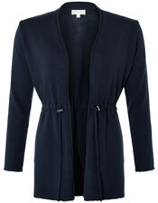Erica Drawstring Cardigan, Blue (NAVY), large