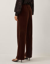 Mila Straight Velvet Pants, Copper (COPPER), large