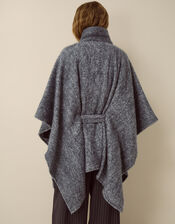 Cara Herringbone Cape Jacket, , large