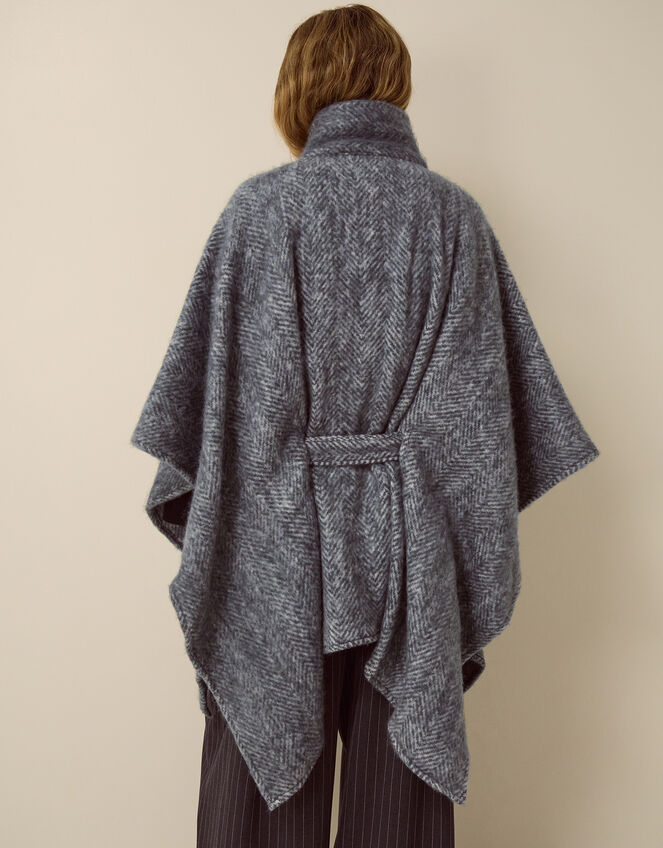 Cara Herringbone Cape Jacket, , large