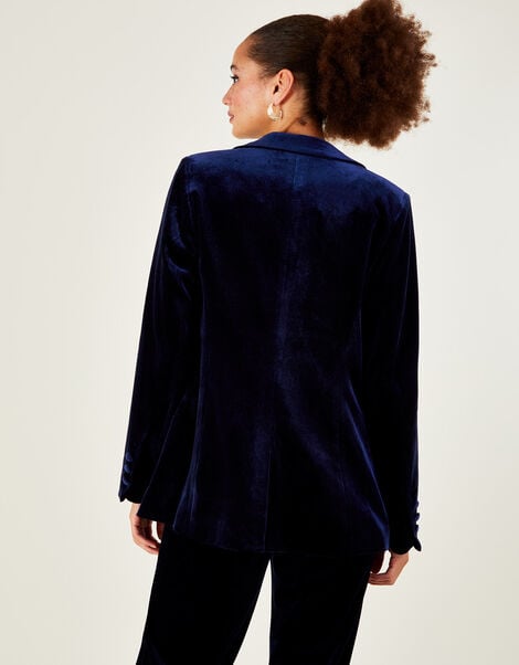 Jeanne Velvet Jacket with Recycled Polyester Blue, Blue (MIDNIGHT), large