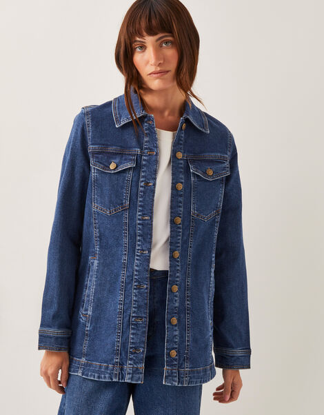 Milly Denim Jacket, Blue (MID AUTHENTIC BLUE), large
