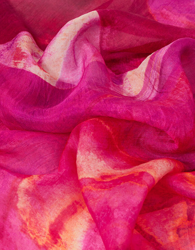 Abstract Silk Scarf, , large