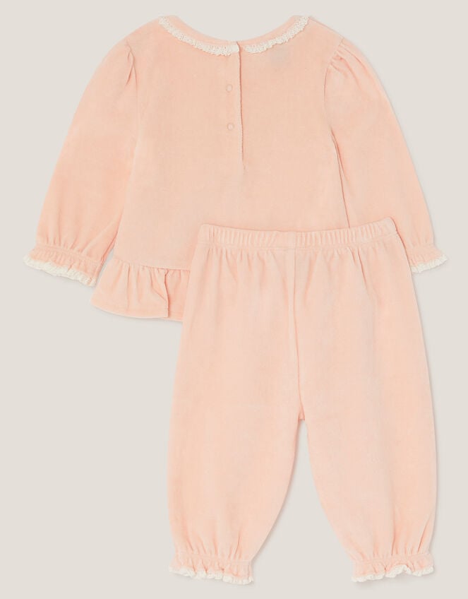 Newborn Bear Frill Top & Pants Set, Pink (PINK), large