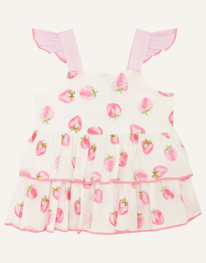 Newborn Strawberry Top and Shorts, Pink (PINK), large