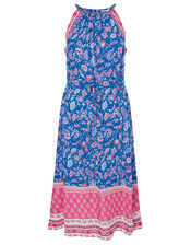 Skylar Printed Dress in LENZING™ ECOVERO™, Blue (BLUE), large