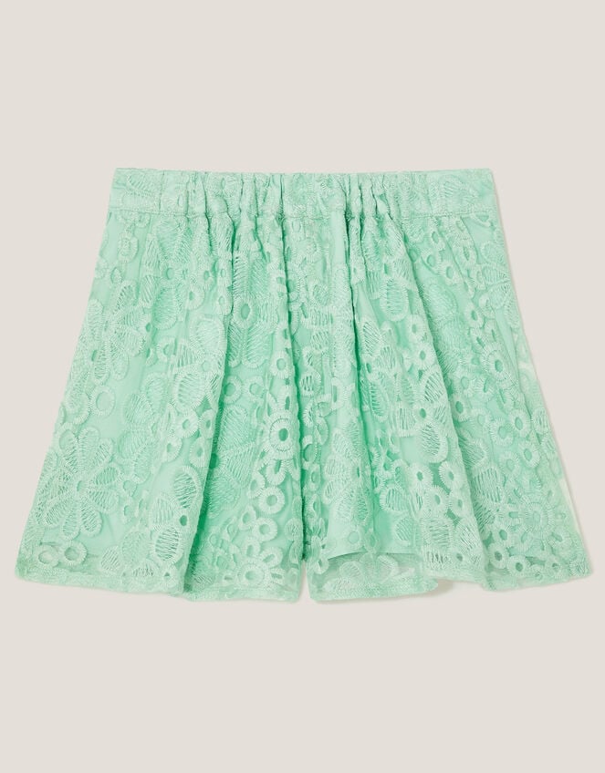 Floral Embroidered Skort, Green (GREEN), large
