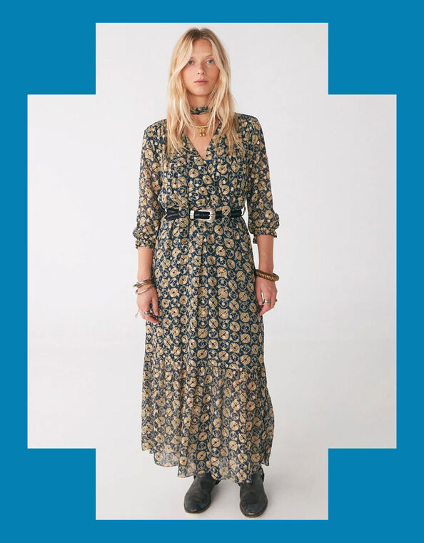 Maison Hotel Elisabeth Dress, Blue (BLUE), large