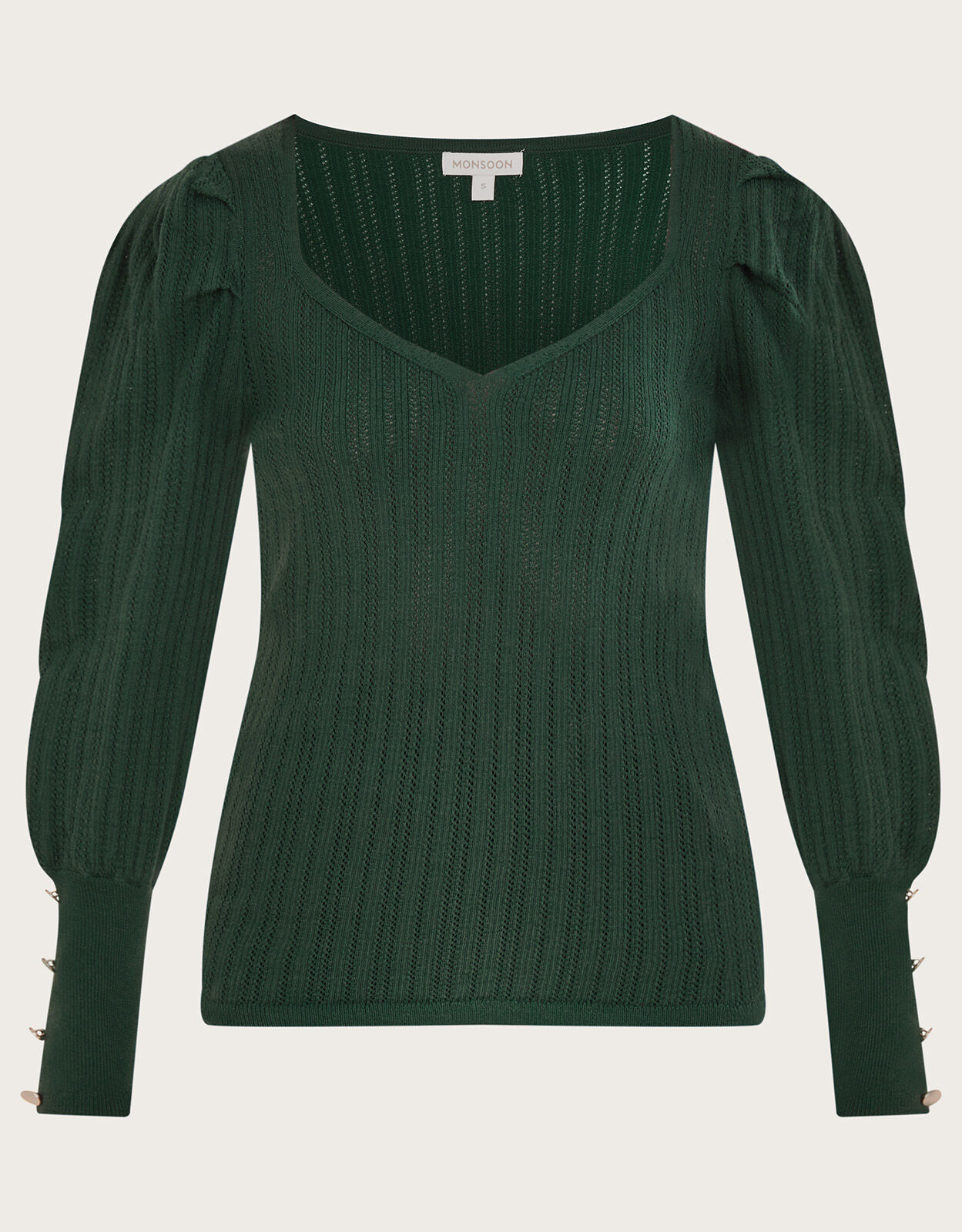Monsoon top green jumper