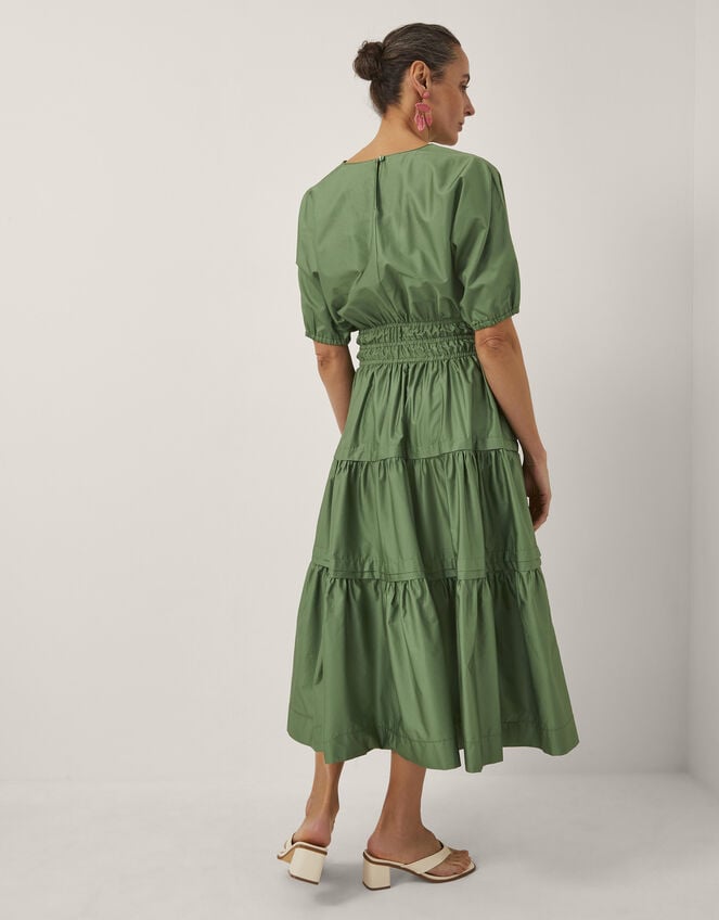 Devotion Twins Geraros Tiered Midi Dress, Green (GREEN), large