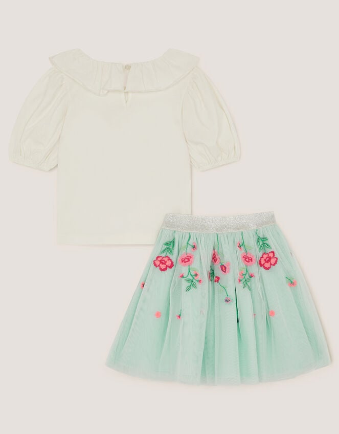 Sequin Bow Top & Floral Skirt Set, Multi (MULTI), large