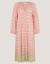 Elma Print Midi Tunic Dress, Pink (PINK), large
