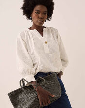 Ellyla Amora Woven Leather Tote Bag, , large