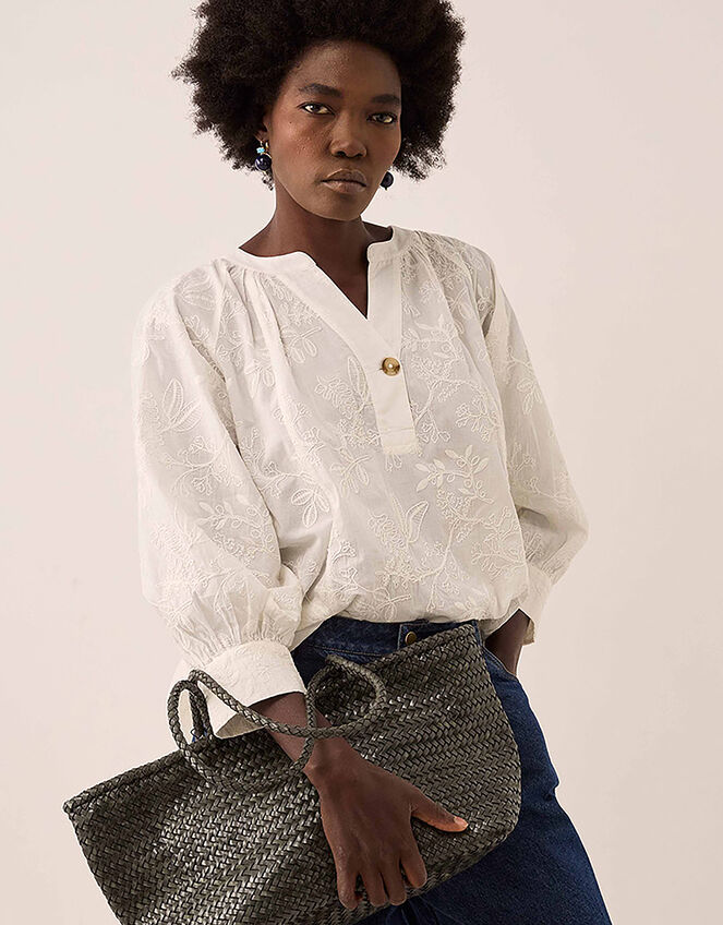 Ellyla Amora Woven Leather Tote Bag, , large