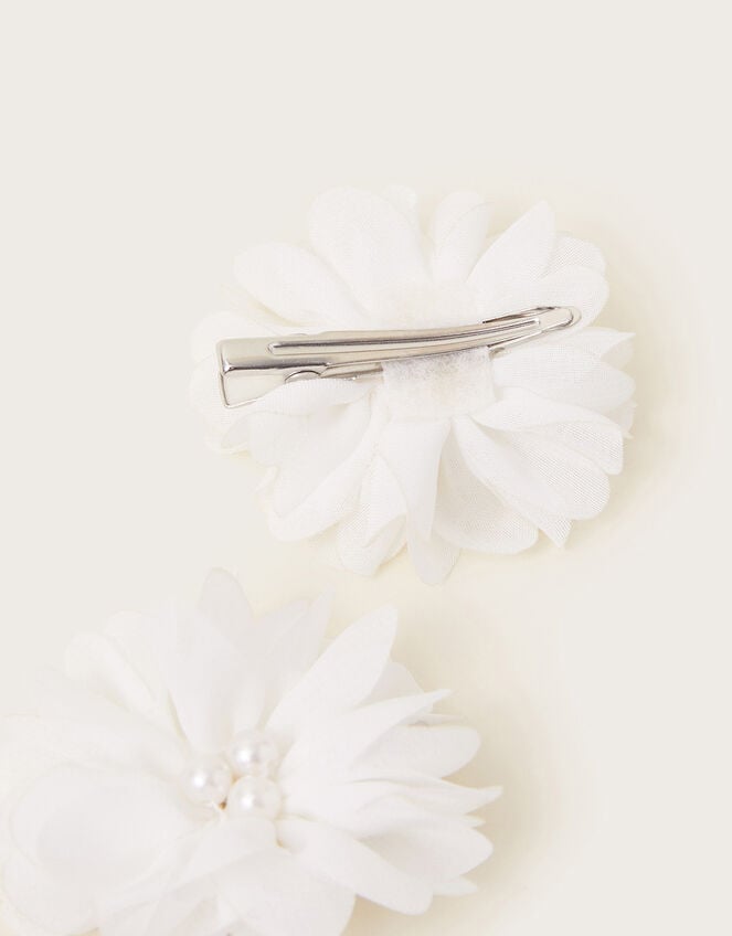 Rosette Bridesmaid Hair Clips Set of Two, , large