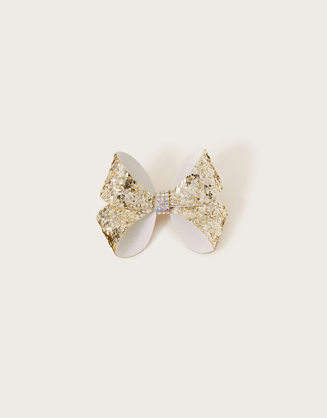 Glamour Glitter Bow Hairclip, , large