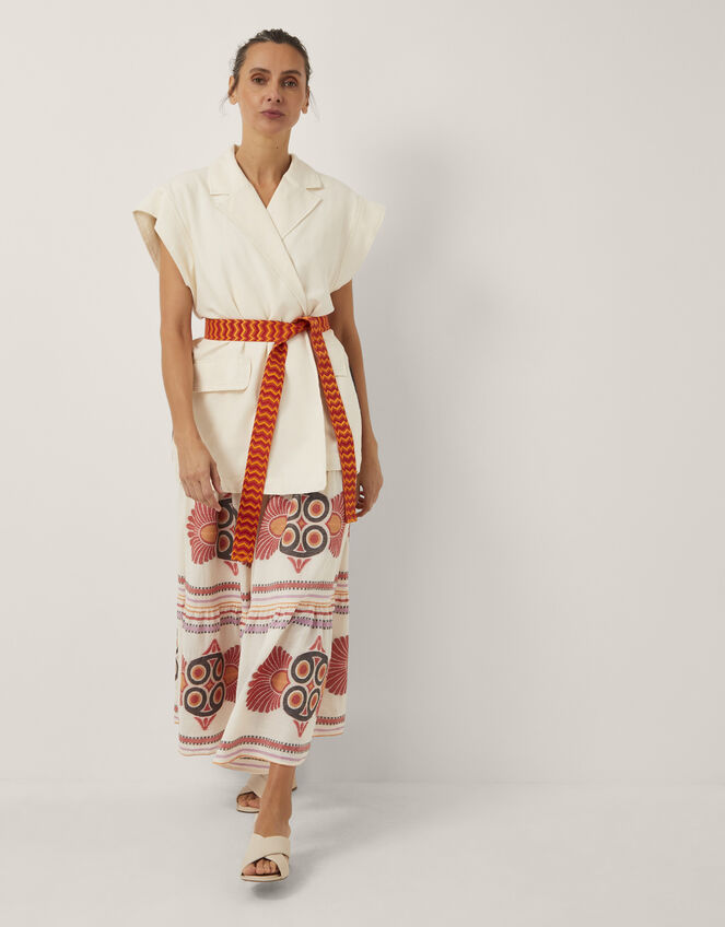 Devotion Twins Laugh Sleeveless Jacquard Jacket, Ivory (IVORY), large