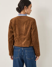 Isla Suedette Jacket, Brown (BROWN), large