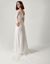 Josette Embellished Maxi Wedding Dress, Ivory (IVORY), large