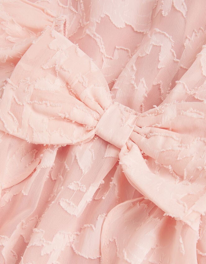 Burnout Bow Ruffle Dress, Pink (PINK), large