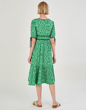 Ditsy Print Midi Dress with LENZING™ ECOVERO™, Green (GREEN), large