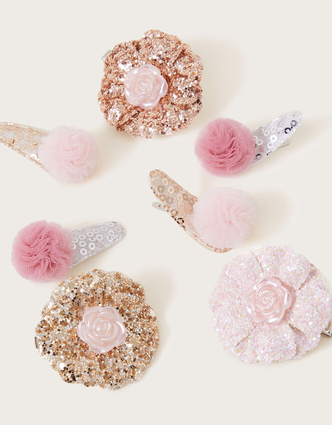 Party Sparkle Hairclips 7 Pack, , large
