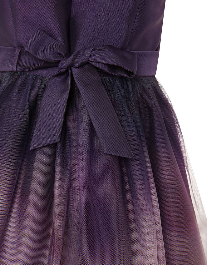Ombre Skirt Prom Dress, Purple (PLUM), large