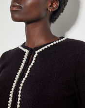 Pia Pearl Cardigan , Black (BLACK), large