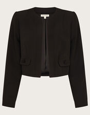 Briar Cropped Jacket, Black (BLACK), large