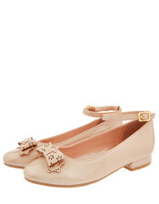 Bailea Shimmer Ballerina Shoes, Natural (CHAMPAGNE), large