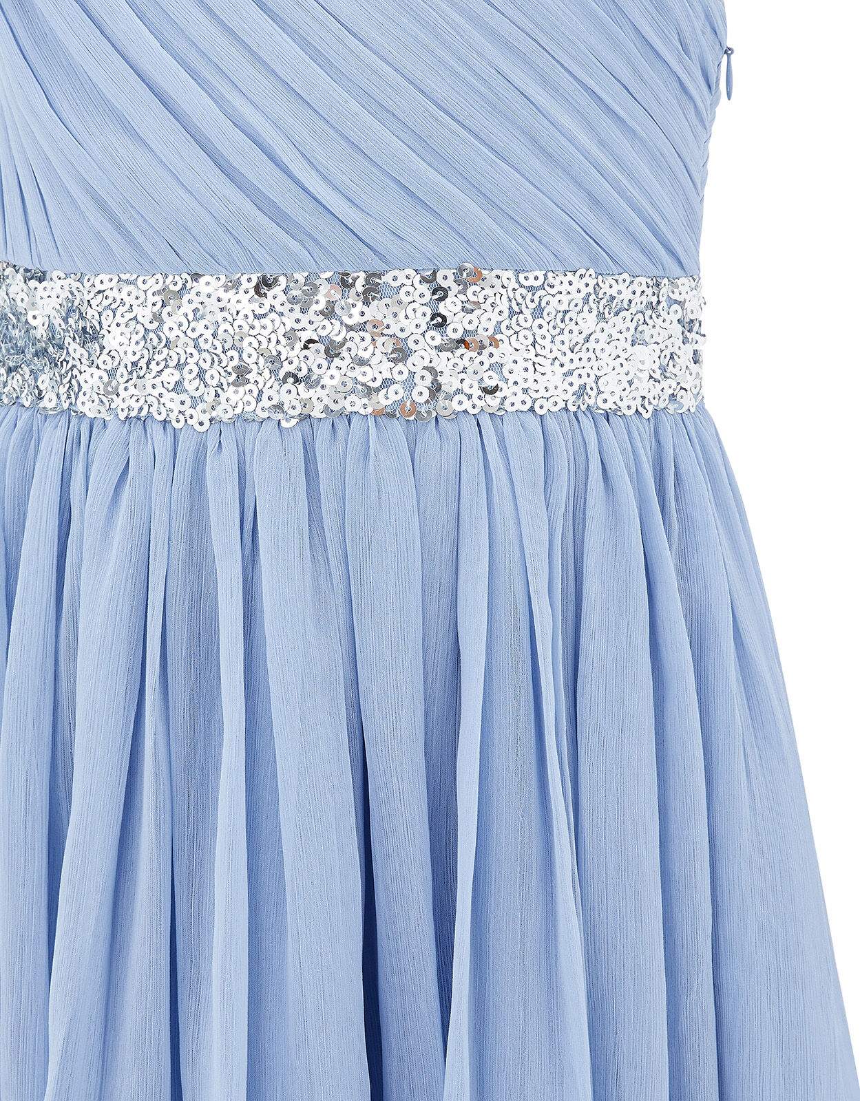 One Shoulder Sequin Dress Blue