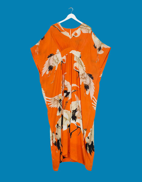 One Hundred Stars Stork Print Maxi Kaftan, , large