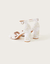 Paisley Embellished Bridal Heeled Sandals, Ivory (IVORY), large