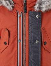 Parka Coat with Hood, Red (RED), large