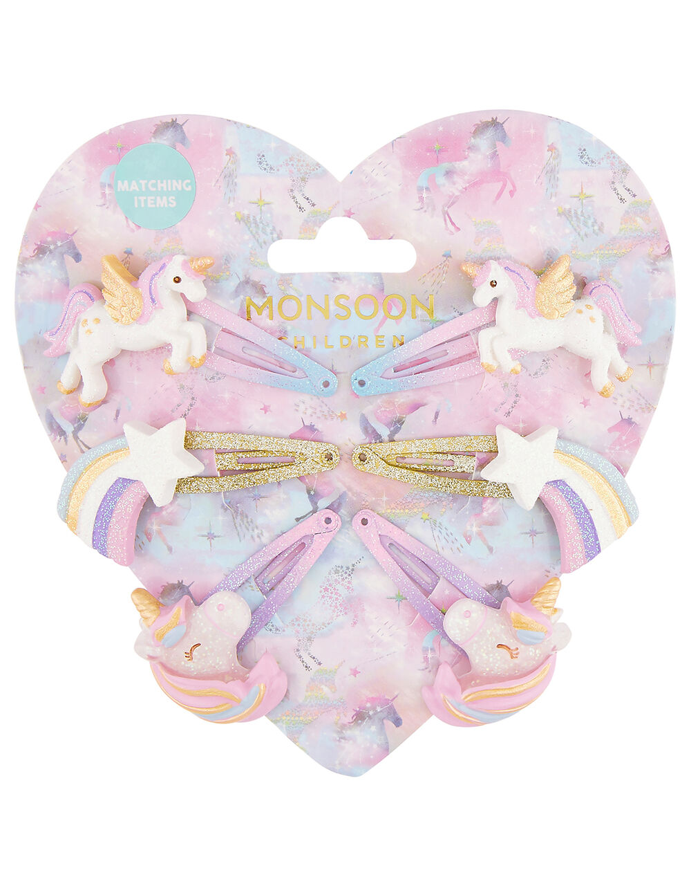 Sparkle Unicorn Hair Clip Multipack Girls' Hair Accessories Monsoon