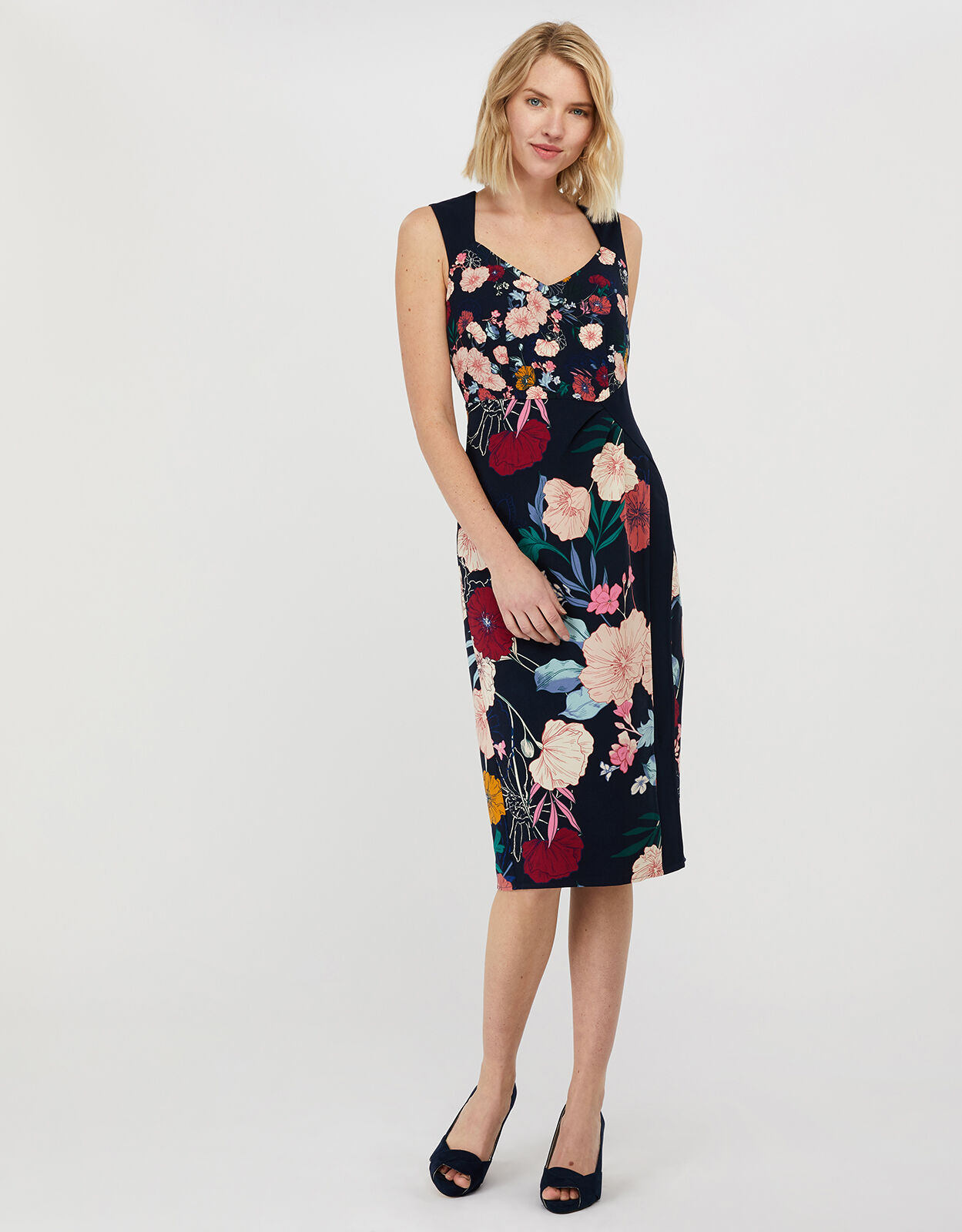 monsoon navy floral dress
