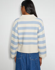 Shay Stripe Collar Jumper, Blue (PALE BLUE), large