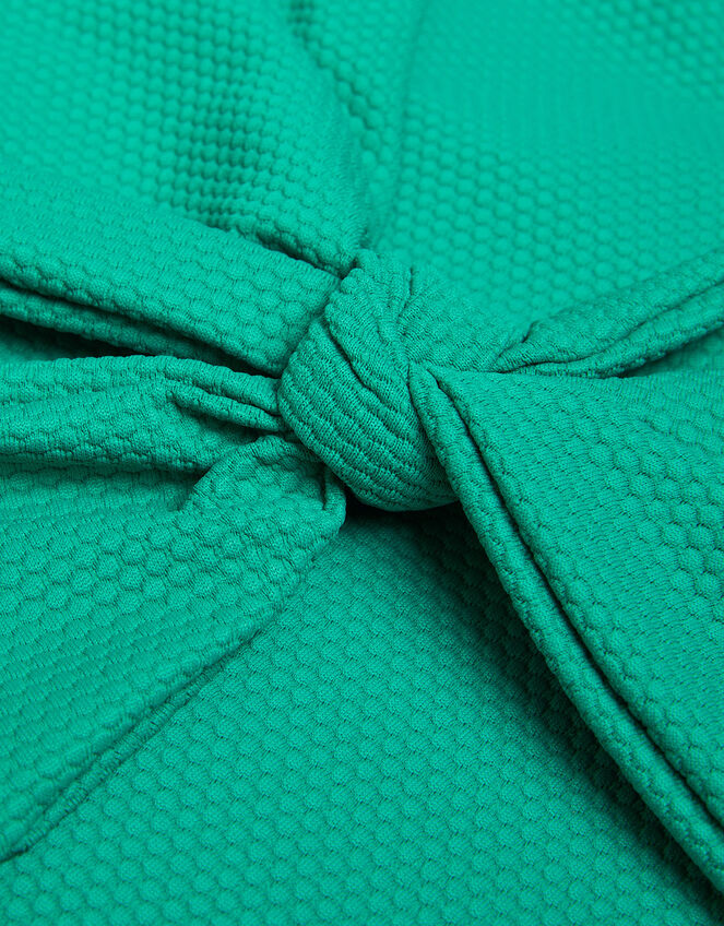 Bow Textured Swimsuit, Green (GREEN), large