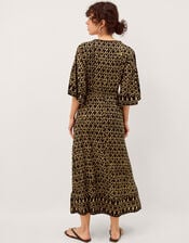 Arti Print Midi Kaftan, Black (BLACK), large