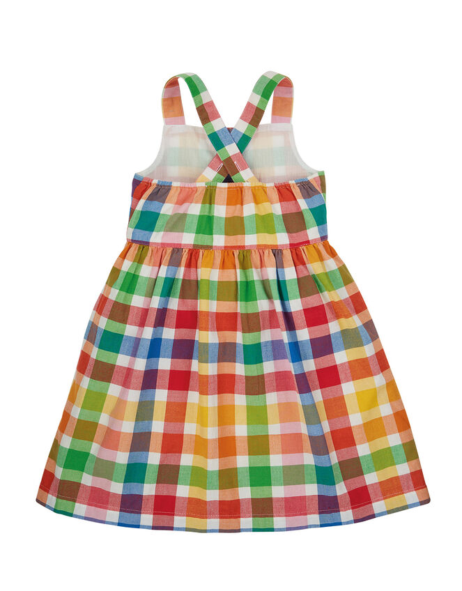 Frugi Abigail Checked Dress, Multi (MULTI), large