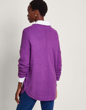 Aria Longline Jumper, Purple (PURPLE), large