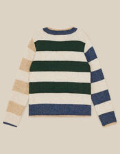 Colourblock Stripe Jumper, Cream (CREAM), large