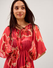 Yasmin Floral Print Mini Kaftan , , large