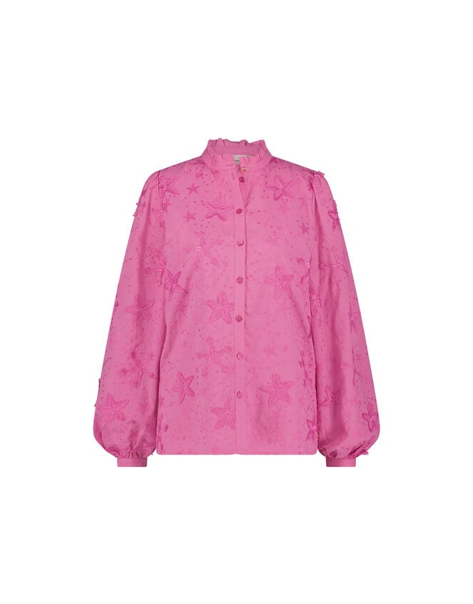 Fabienne Chapot Embroidered Blouse, Pink (PINK), large