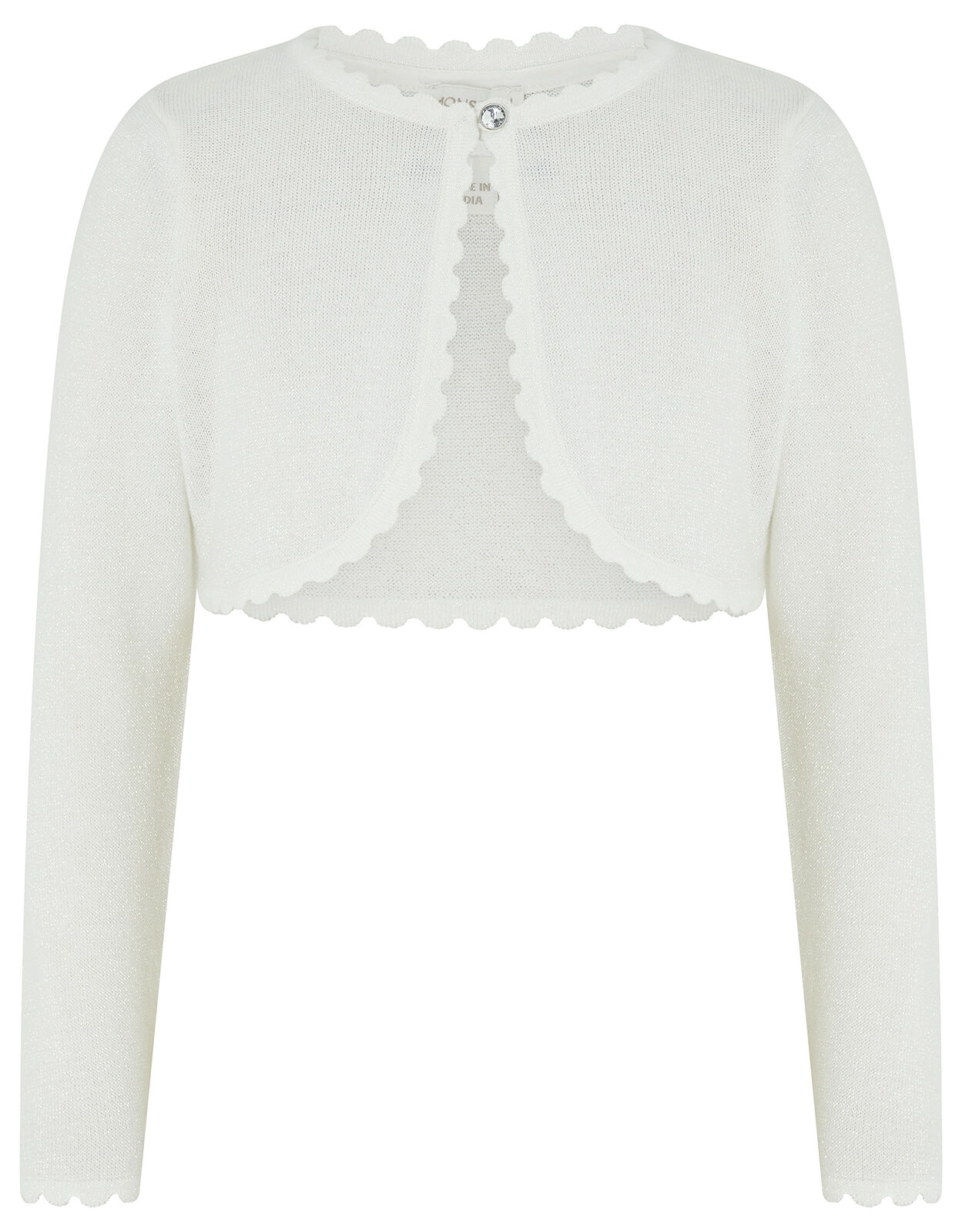 Niamh Crystal Knitted Cardigan Ivory 