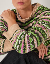 Fira Fair Isle Sweater, Green (GREEN), large